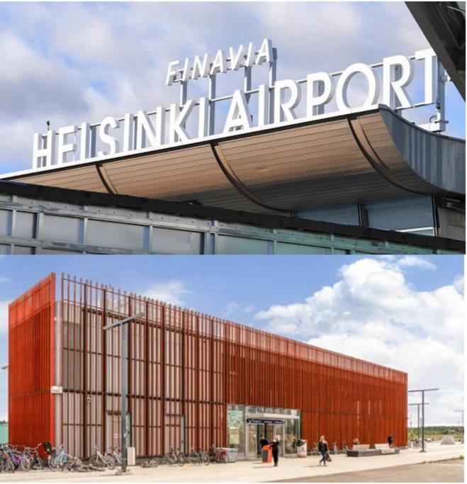 New Studio Cherry Near Helsinki Airport In Kivistoe Vantaa Bagian luar foto